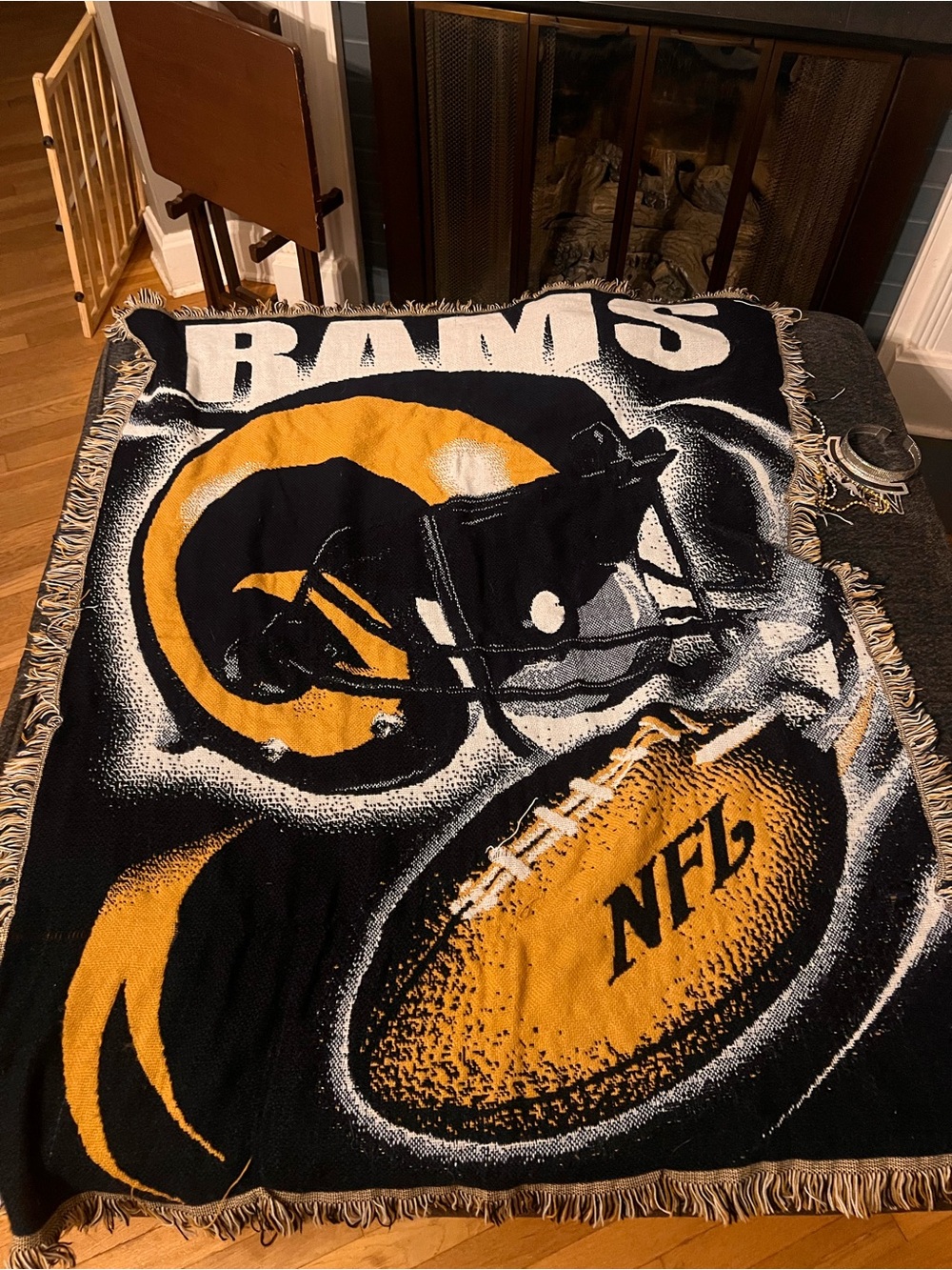 Northwest Company Rams Black and Gold Throw Blanket